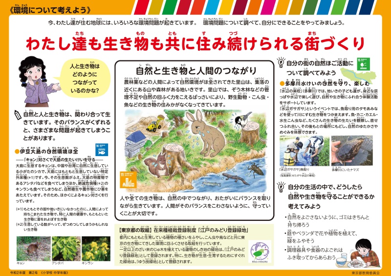 わたし達も生き物も共に住み続けられる街づくり