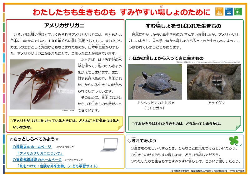 わたしたちも生きものもすみやすい場しょのために